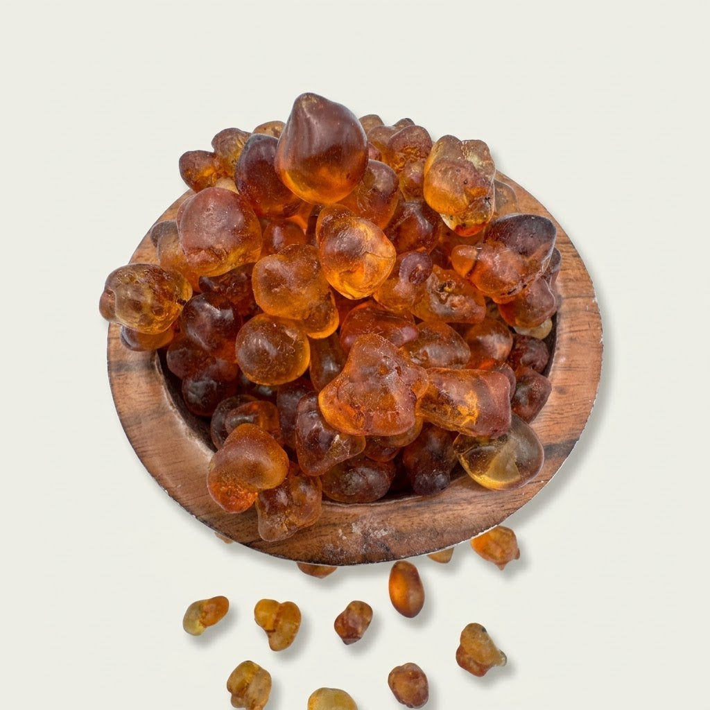 Authentic Unmilled Round Peach Gum Crystals (Tao Jiao)