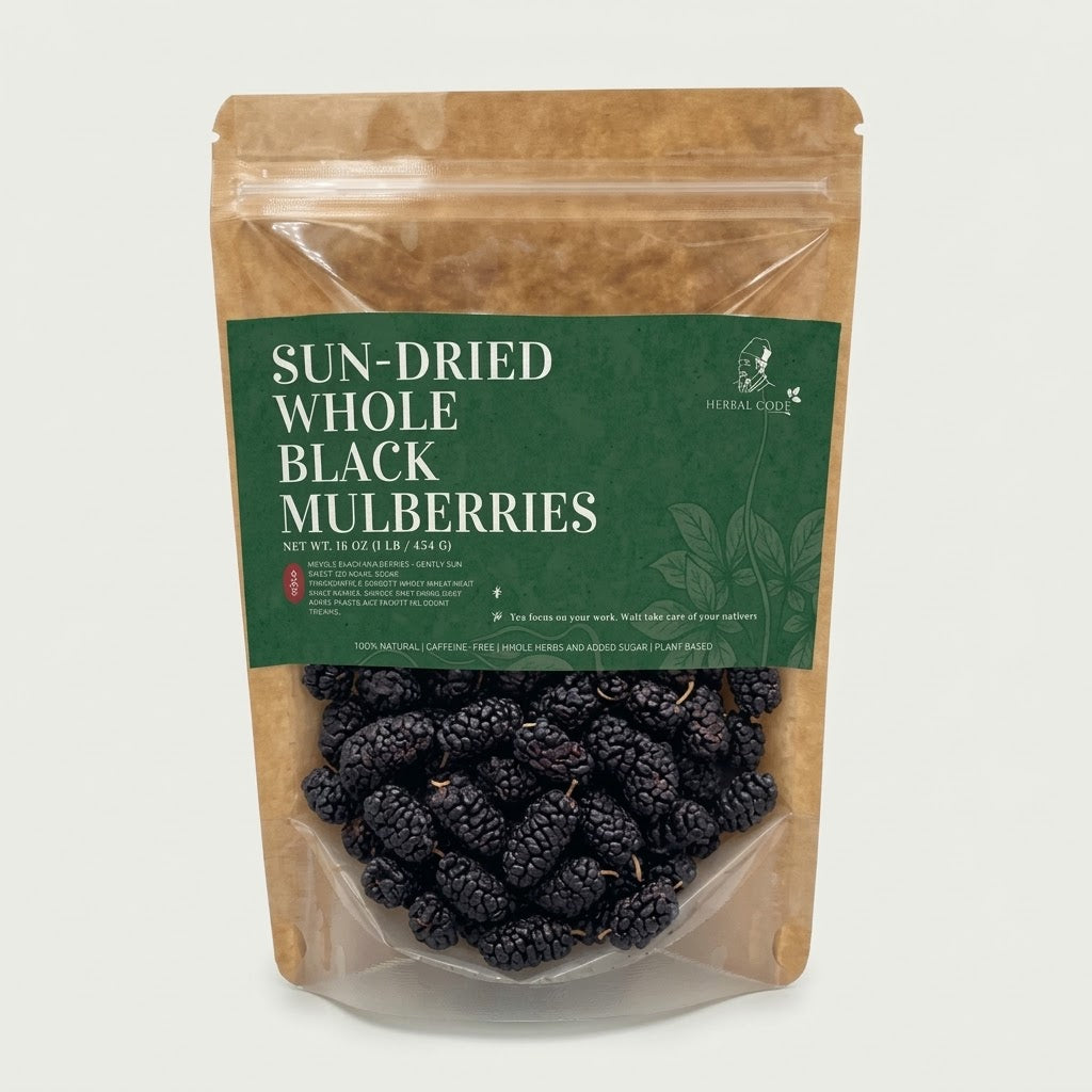 Sun-Dried Whole Black Mulberries (Sang Shen)